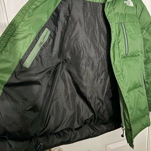 North Face Women’s XL 900 Summit Series Green Down Puffer Coat